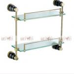 new bathroom corner shelves glass shelf with black stone-WM9822