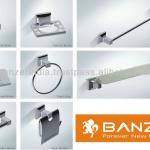 Bathroom Accessories Full Brass Napkin Ring Towel Bar Tought Brush Holder Glass Self Toilet Paper Holder-BAA - 105