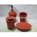 Red Color ceramic bathroom accessoires 4x4-kns002