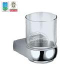 Bathroom simply glass wall mounted cup holder-8058-