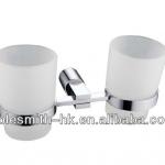 Zinc Alloy Bathroom Accessory Set Wall Mounted Chrome Double africa Toothbrush Cup Tumbler Holder without Glass-9202