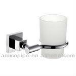 Brass/Zinc/Stainless Steel Single Tumbler Holder with Glass-QB6506