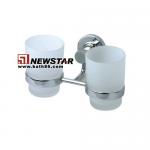 supply steel cup holder,double cup holder,bath appliance-NSLH6-11