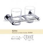 chrome brass bathroom double cup tumbler holder-5214