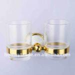 Gold-plated and Roasted white paint fashion tumbler holder-HM-A259101