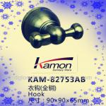 Brass Wall Mounted metal hooks for clothes hanger-KAM-82753AB clothes hook