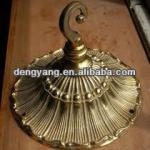 large decorative brass ceiling hook rose-