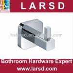 Bathroom single square chrome plated brass coat hook-7754