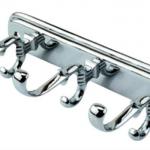 chrome bathroom triplex robe hook-3033