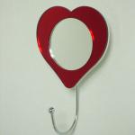 Heart Shape Suction Decorative Mirror with hook-BP9400RD