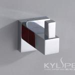 2012 brass bathroom single square robe hook-KLP-0152