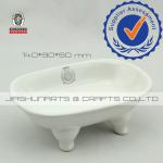 White Glaze Decal Ceramic Bathtub Soap Dish-ceramic bathtub soap dish