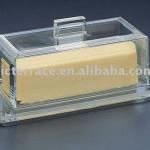 acrylic soap holder in bathroom-vjg31345