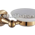 contact bathroom accessories-gold plating soap dish-LF-G4003