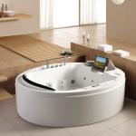 Free standing round bathtub M-2047 luxury massage bathtub(TV,Icebox,LED)-M-2047