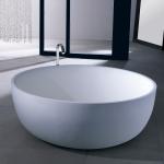 artificial freestanding stone round bathtub-HA8612
