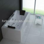 Luxury cheap Whirlpool bathtub, Black and White,LED massage bathtub