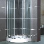 C632 Hot Sale! Simple Arc Tempered Glass Chrome Aluminum Frame Cornerview Shower Bathroom Shower Enclosure