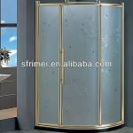 Shower Rails Bathroom Accessories Gold-plated Frame 6mm Glass Folding Complete Shower Room Bathroom Sets K-7907