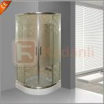 Simple round glass shower enclosure