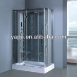 2013 factory temper fashional square glass massage shower room