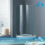 square tempered double glass shower door