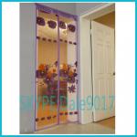 Emboidery coffee/purle/wine lotus pond patterns magnet screen door (ISO9001-2000 and ISO14001-20004 verified)