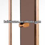 bronze tinted Glass Doors for sauna room with red cedar frame(KD-7005)-KD-7005