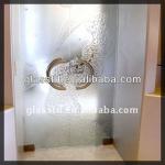 casting decorative sliding shower door in shower rooms