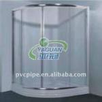 plastic folding tempered glass shower door-YG-5021
