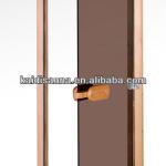 bronze tinted sauna glass door,cedar frame,70x190cm (KD-7004)