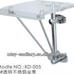 Steam Room Acrylic folding Shower Seat with Stainless Steel Support Frame-XD-005