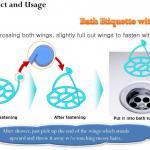Clean Filter for removing dirty hair &amp; pet hair in Bathtub-