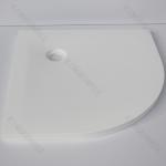 White solid surface shower base tray