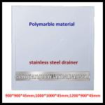 artifical solid stone polymarble shower tray with stainless steel drainer