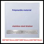 artifical solid stone polymarble shower tray with stainless steel drainer-SUN-D