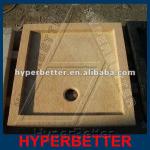 Yellow square travertine shower tray-Yellow square travertine shower tray