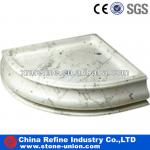 Polished carrara white marble shower pan-SP-0011