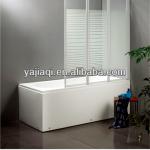 bathroom aluminum portable shower screen profile with pattern glass-shower screen D-17
