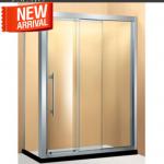 New 2013 Bathroom Accessory Stainless Steel Frame Tempered Glass Door Shower Enclosure Made in China-JS-BF0042R