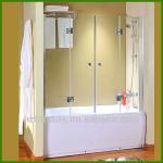 HTSS-BS2 Bathtub folding tempered glass shower screens-HTSS-BS2