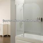 6MM glass shower bathtub screen 180 degree roating-TY-BS1302