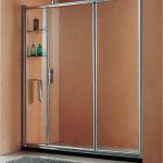 modern transparent toughened glass shower door-YB-012