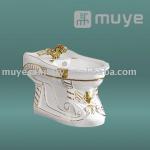 Gold print toilet bidet ceramic MY-4183