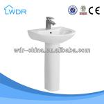 Economical Ceramic Pedestal bathroom sink lavabo 7002-W7002