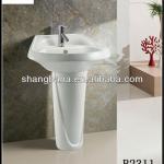 B2311 Ceramic free standing pedestal basin bathroom-B2311