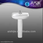 D603 Ceramic Bathroom Modern Design Pedestal Wash Basin-D603