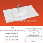 JETMAN Fashion Types of Ceramic Thin Hand Wash Basin-4001