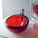 SGS Transparent round above-mounted wash basins(AX1006)-AX1006