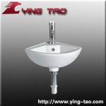 sanitaryware ceramic faucet vanity bathroom wall hung bowlcoener wash basin-H0024